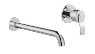 Parte exterior monomando lavabo empotrar Slim caño 170 mm
