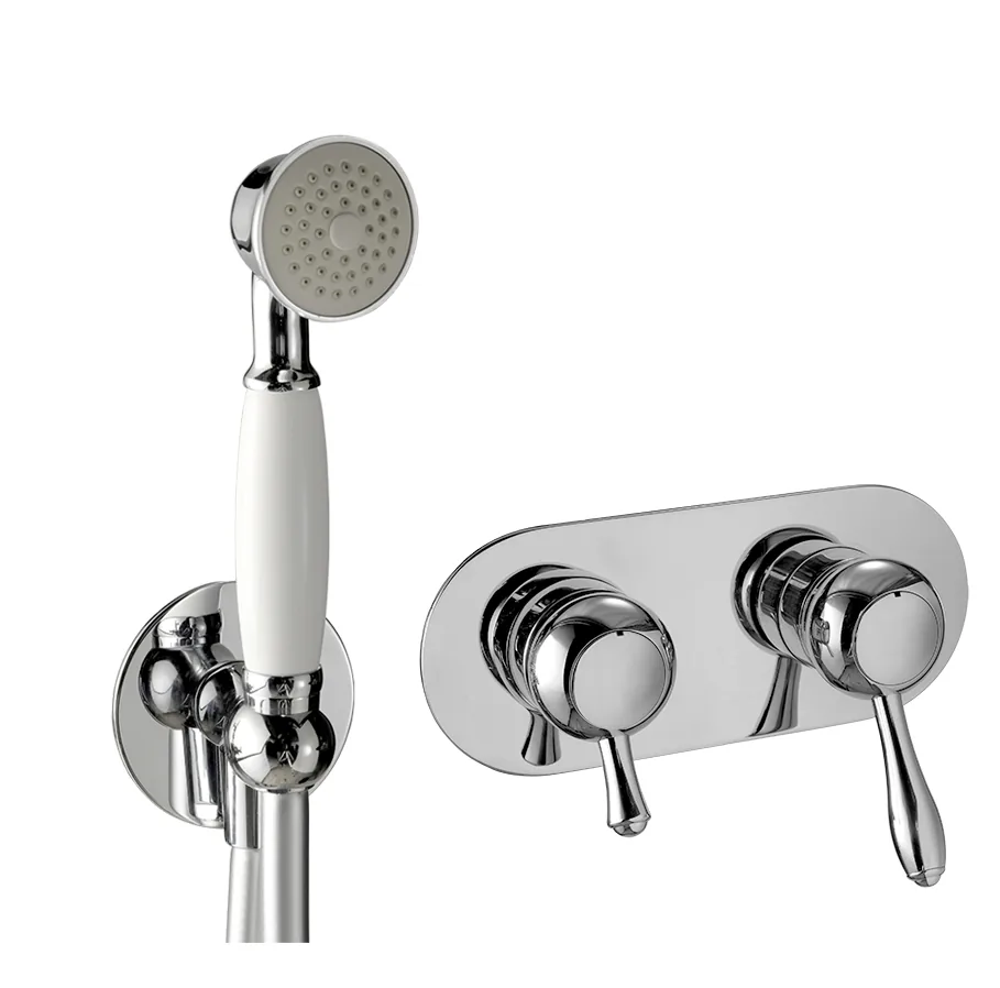 Monomando empotrar horizontal 3 vías con toma de agua separada