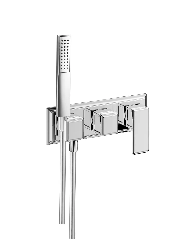 Monomando empotrar horizontal 3 vías con soporte
