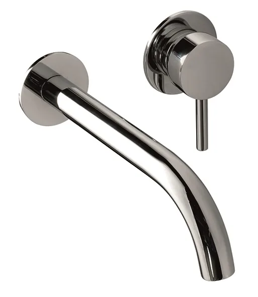 Monomando lavabo empotrar caño 140 mm, con válvula Click Clack