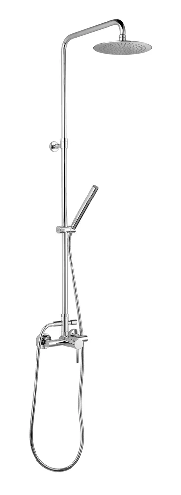 Monomando ducha exterior brazo recto, rociador 200 mm