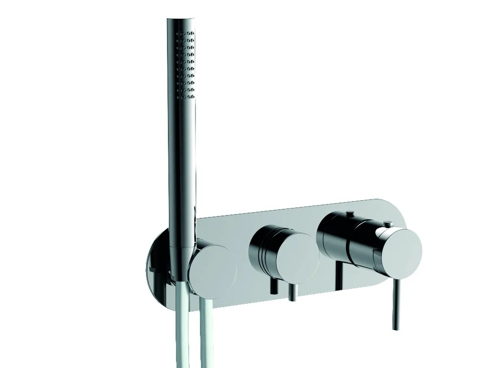 Termostato empotrar horizontal, 3 vías con soporte