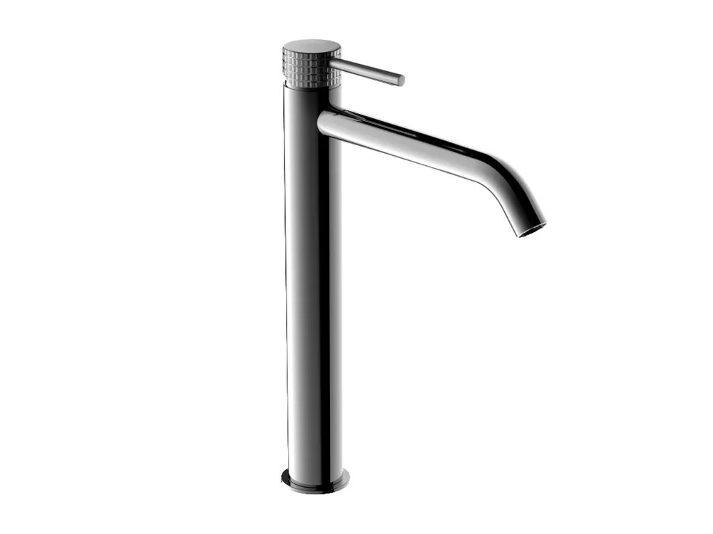 Monomando lavabo alto C, volante Crystal con válvula Click Clack