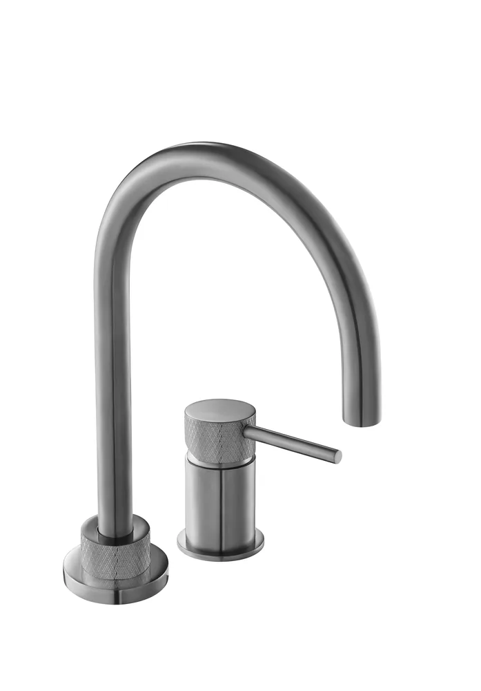 Monomando lavabo caño central volante Crystal, caño 260mm