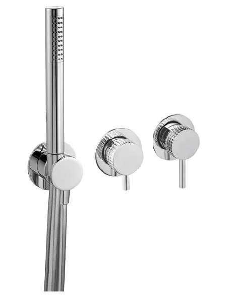 Monomando empotrar horizontal 3 vías con toma de agua separada, volante Lines