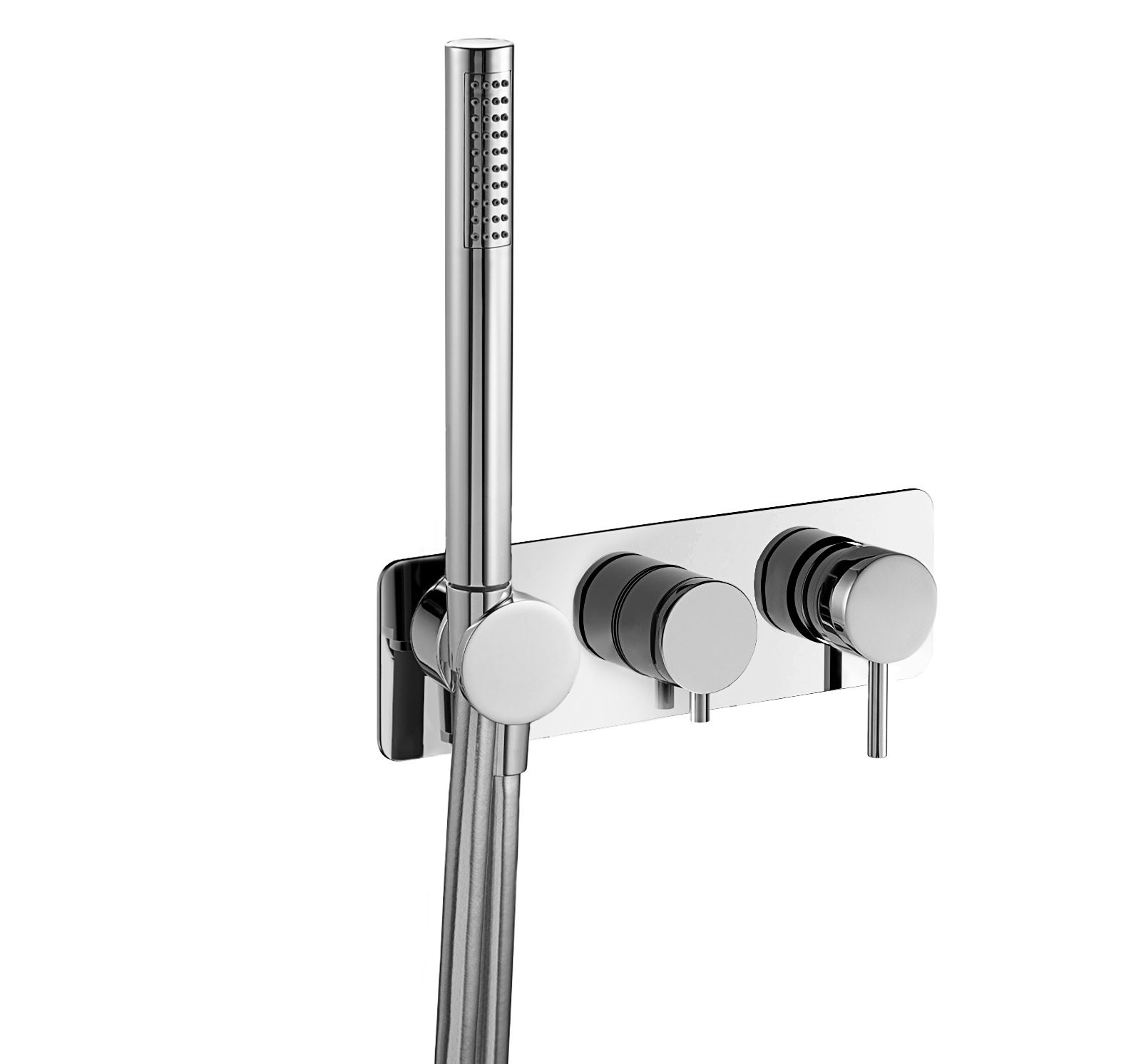 Monomando empotrar horizontal,2 vías con soporte