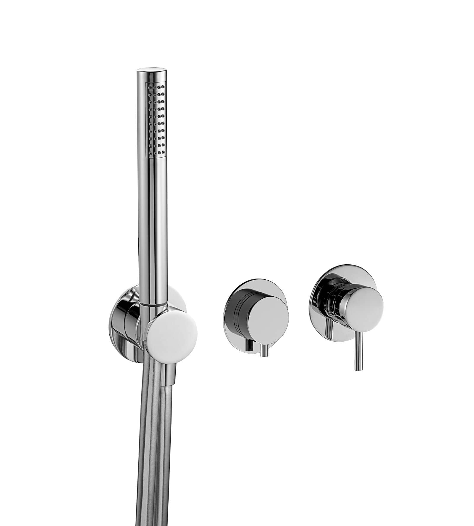 Monomando empotrar horizontal, 2 vías con soporte
